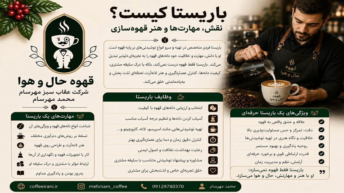 باریستا کیست و به چه کسی باریستا گفته میشود؟