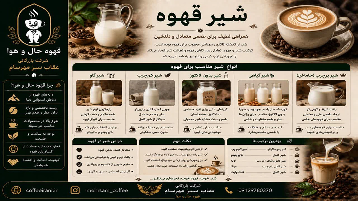 شیر قهوه – یکی از پرطرفدارترین نوشیدنی های مردمی