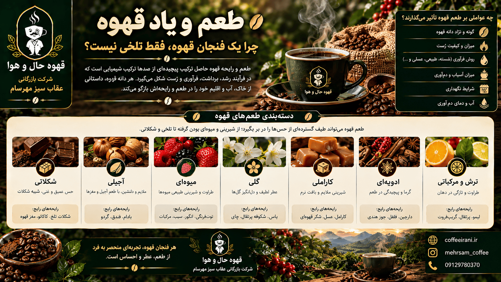 طعم‌یاد قهوه؛ دنیای پنهان طعم‌ها در هر فنجان قهوه