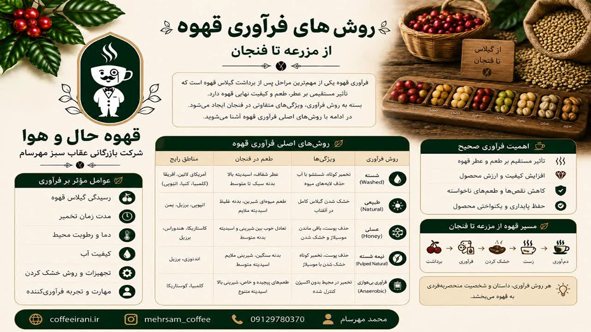 روش های فراوری قهوه