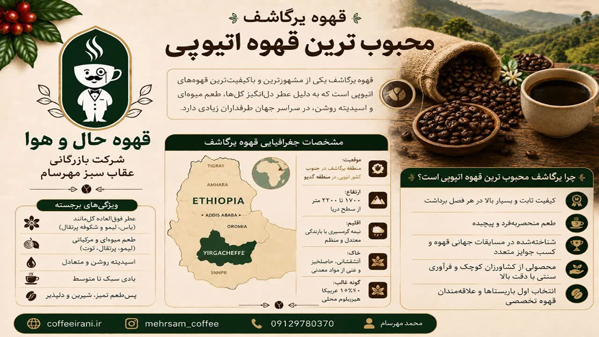 قهوه یرگاشف – محبوبترین قهوه اتیوپی