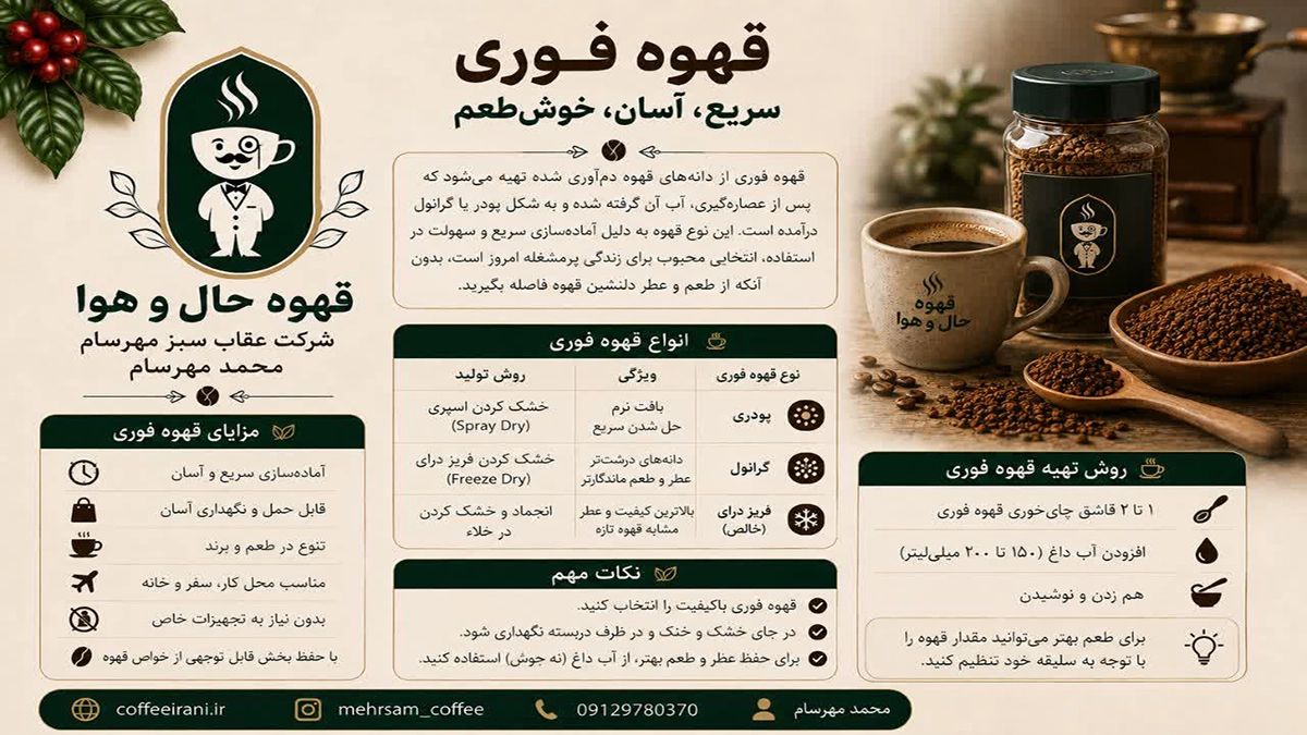 قهوه فوری ( قهوه آماده)
