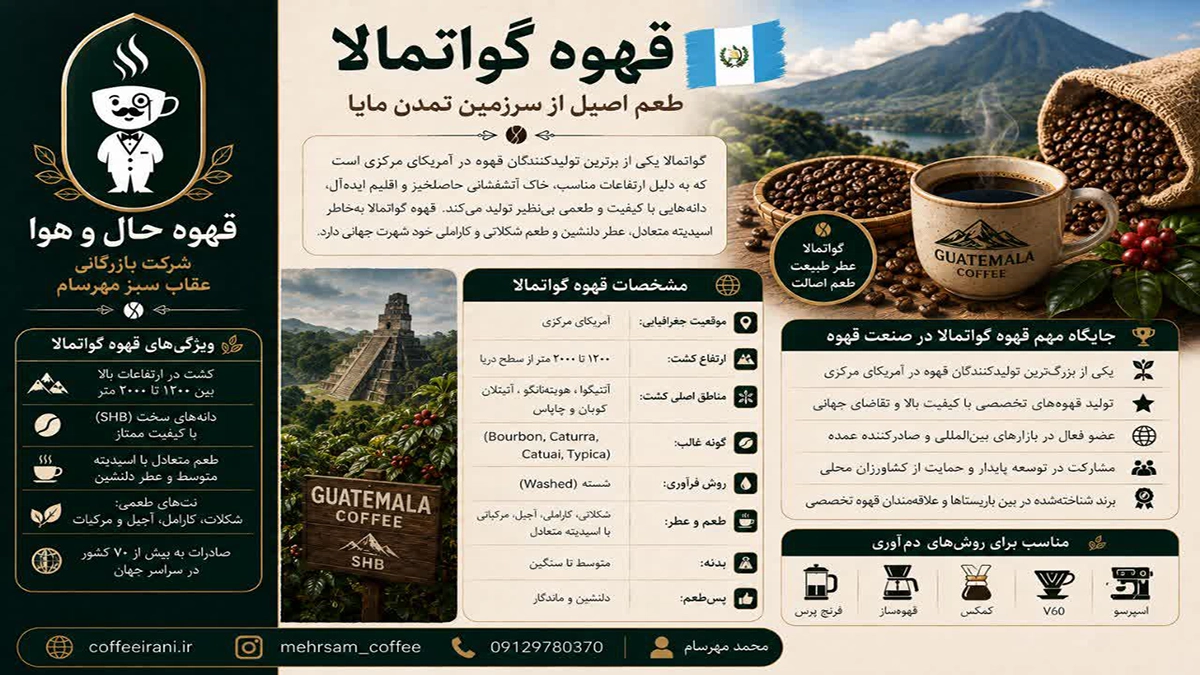 قهوه گواتمالا – پر طرفدارترین قهوه دنیا