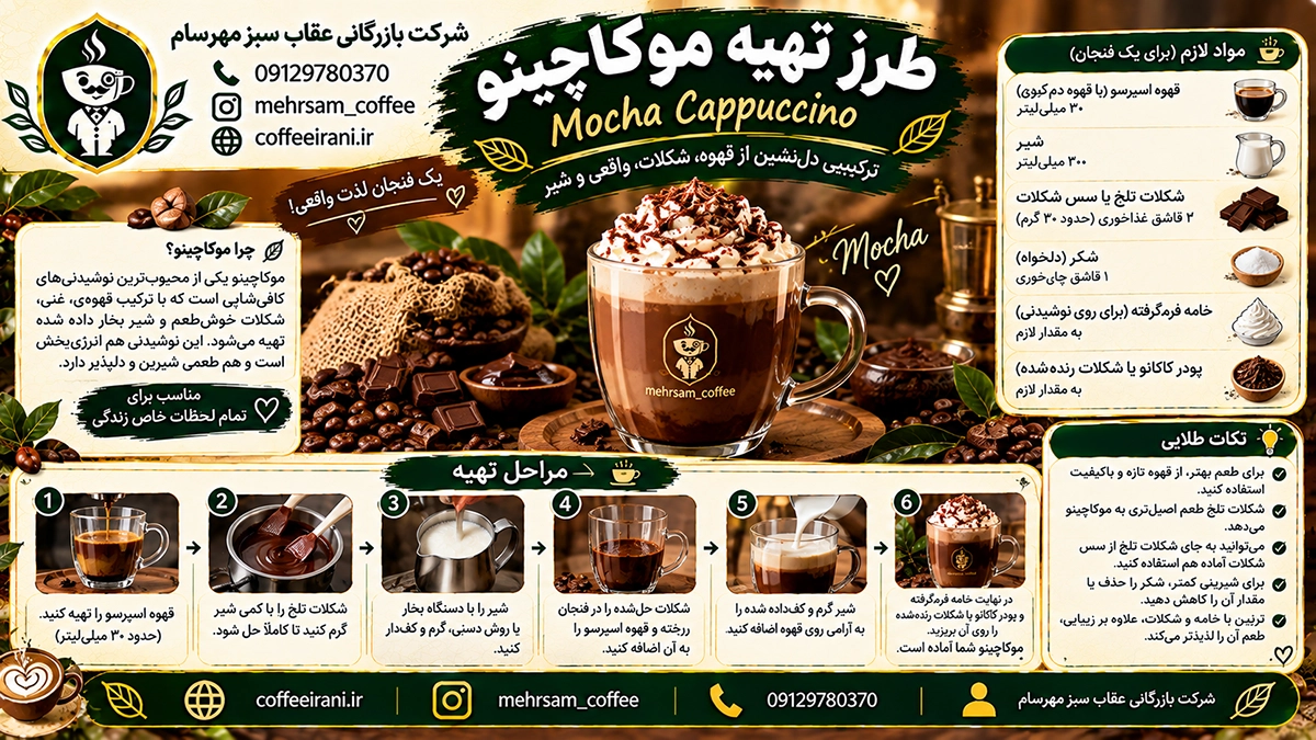 طرز تهیه قهوه موکا